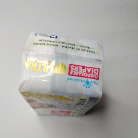 12ct Paw Inspired Disposable Dog Diapers for Female Dogs in Heat & Incontinence - Picture 7 of 8